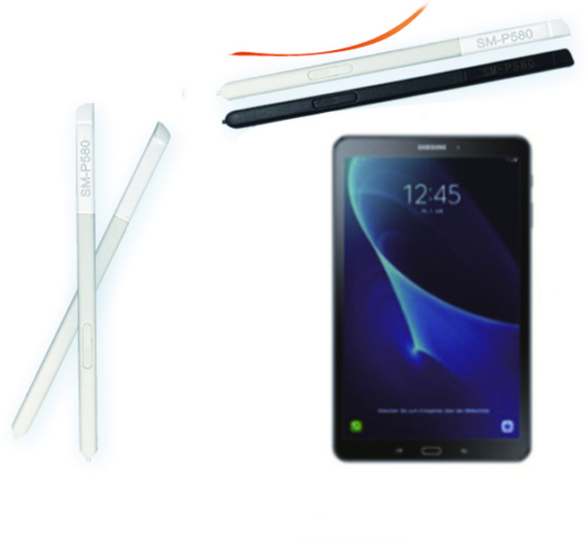 갤럭시탭A6 10.1 with Spen 호환용 S펜 터치펜 SM-P580 P585 케이스나라, 블랙, 1개
