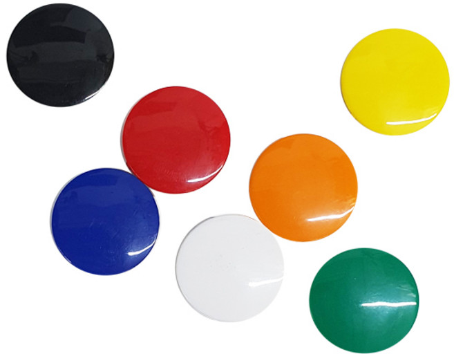 우리자석 메모홀더 칠판자석 메모용홀더 보드 단추형 냉장고 자석, 20mm 백색