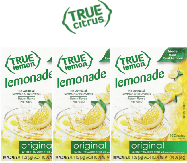[3개] 트루시트러스 트루레몬 오리지날 레모네이드 10포3g TRUE LEMON, 3개