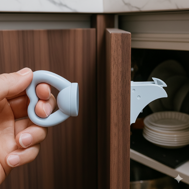유디엘 아기 서랍잠금장치 자석 문열림방지 안전잠금장치, 화이트, 1세트