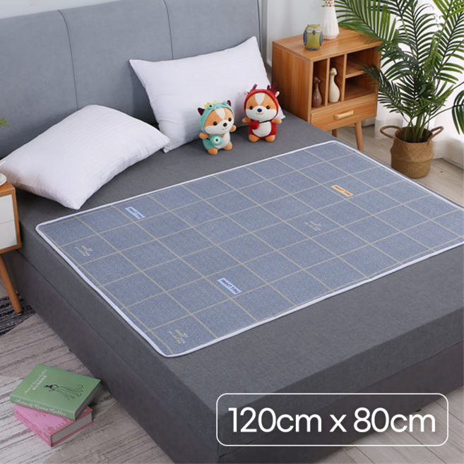 에버리즈 프리미엄 실버 환자용 방수패드 80*120cm, 그레이 스트라이프