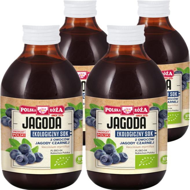 1979폴스카로자 유기농 빌베리 원액, 4개, 250ml