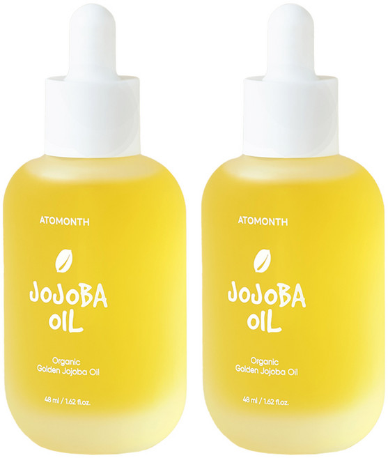 아토먼스 유기농 비정제 100% 골든 호호바오일, 2개, 48ml