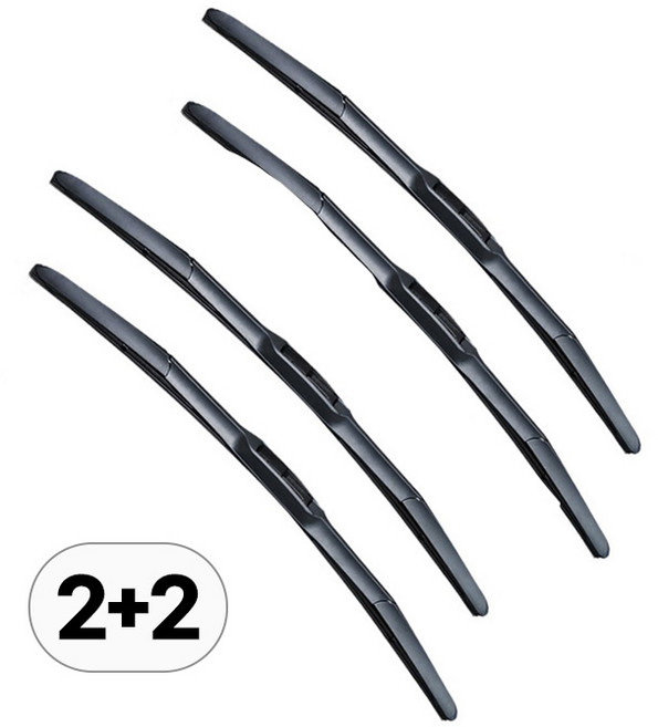 2+2 자동차 하이브리드 와이퍼 세트 차량 클린 고무 리필 차량용 650 450 400 550 600 350 600 500