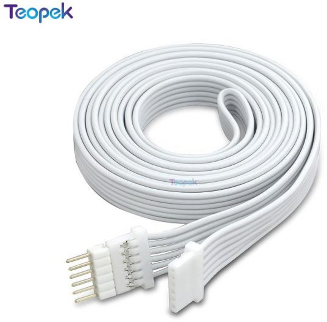 필립스 Hue Lightstrip Plus V4 흰색 마이크로 6핀 LED 커넥터 케이블용 2pcs 6Pin 연장 와이어 1M, 07 1M, 01 Lightstrip V4