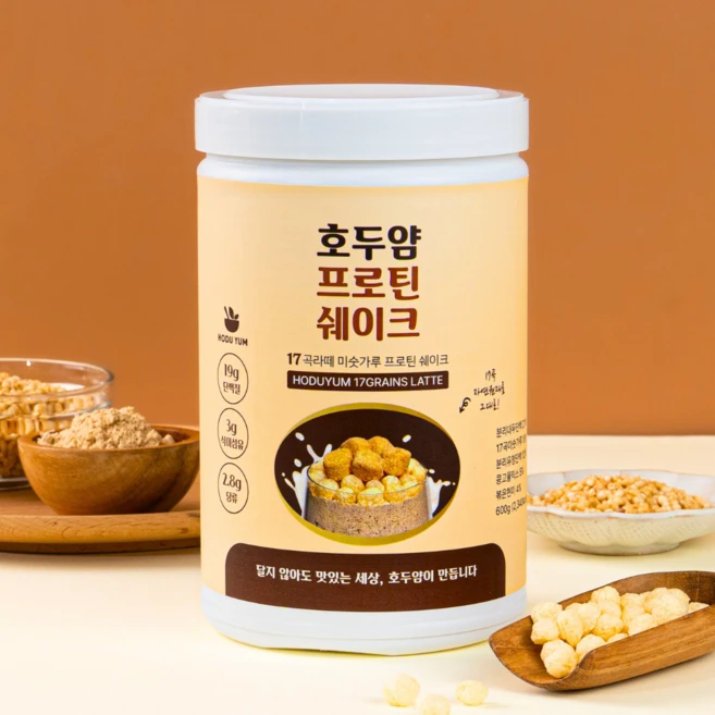 호두얌 식물성 단백질 보충제 프로틴 식사대용 미숫가루 쉐이크, 1개, 600g - 쿠팡