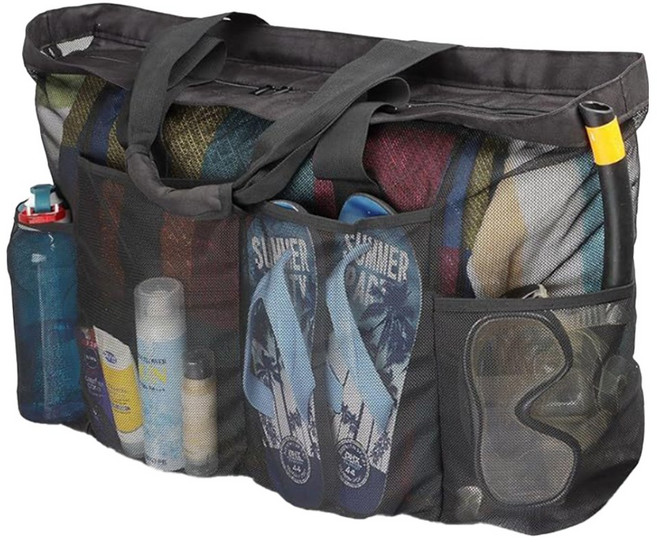 베로 메쉬 대형 비치백 가방