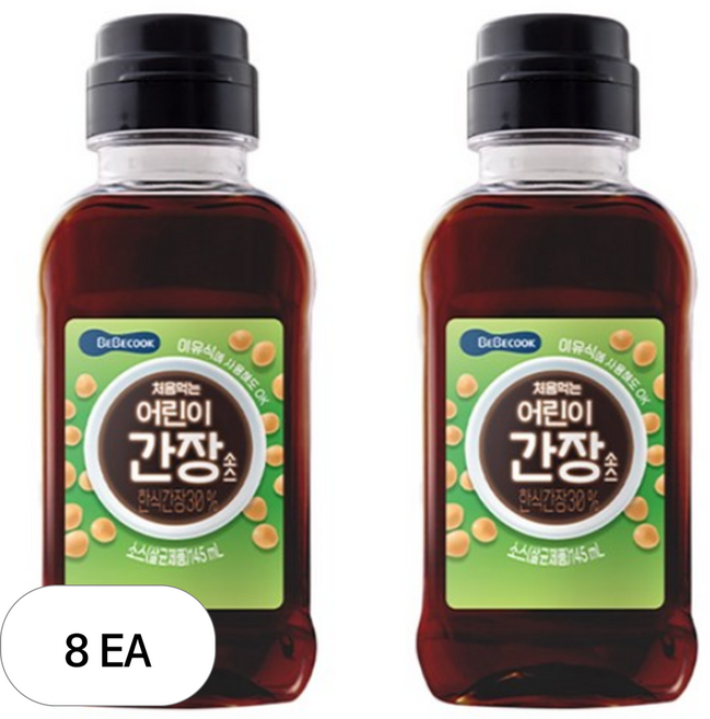 베베쿡 처음먹는 어린이 간장소스, 한식 간장, 145ml, 8개