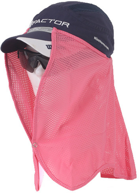 캡 선가드 모자 햇빛가리개 국산, 분홍