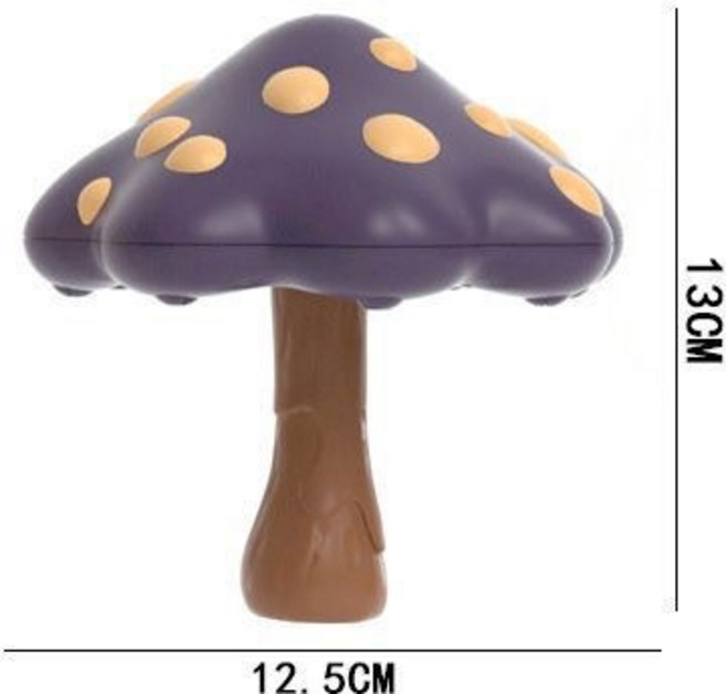 游泳小萌鴨 大眼款, 紫色QC蘑菇灑水陀螺儀, 1個