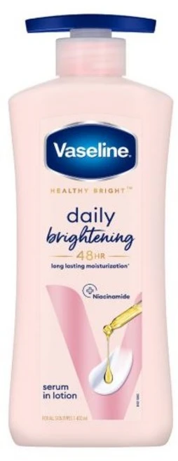 Vaseline Daily Brightening Body Lotion For Healthy & Glowing Skin with Niacinamide, 1개, 400ml - 쿠팡
