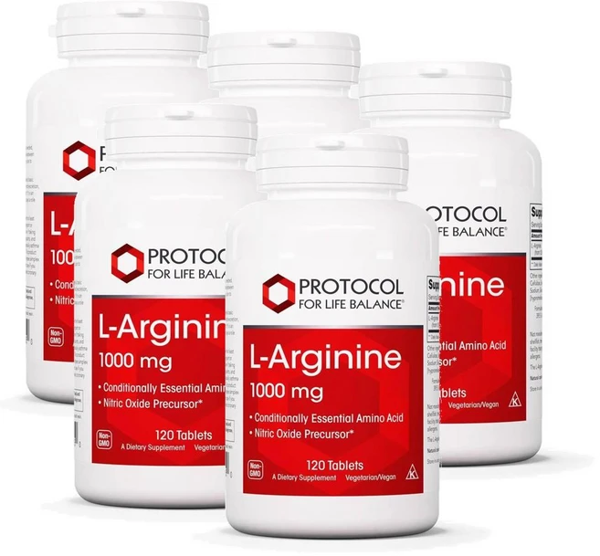 프로토콜 엘-아르기닌 1000mg PROTOCOL FOR LIFE BALANCE L-Arginine, 120정, 5개 - 쿠팡