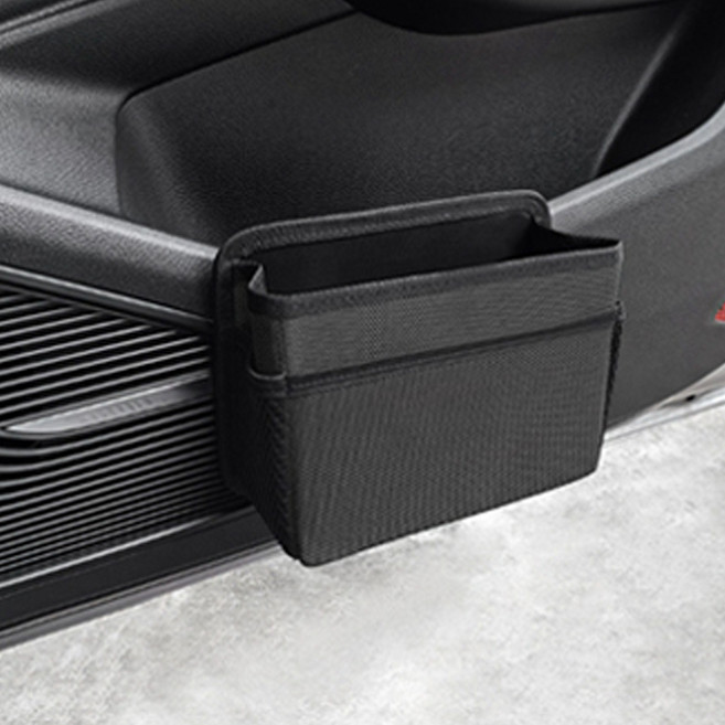 다용도 멀티 포켓 차량용 수납 휴지통, 1개, 블랙