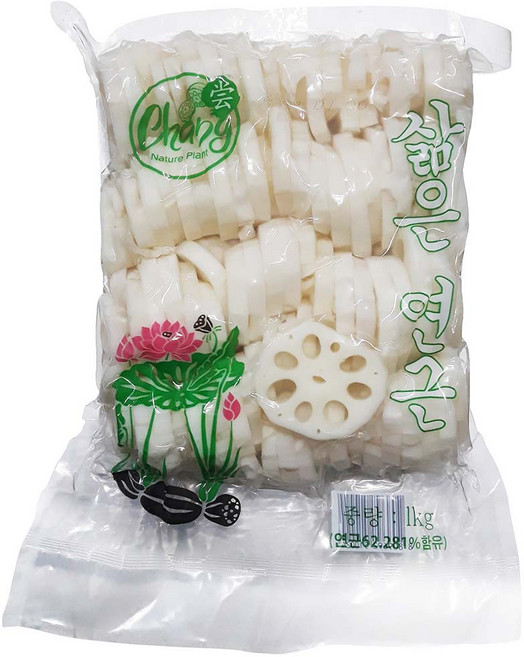 유성물산 유성 삶은 연근채 1Kg 데침 자숙 염장 냉동 이강산닷컴, 1개
