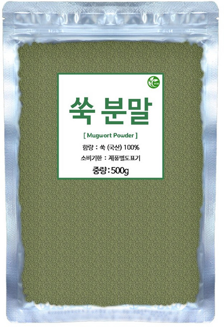 쑥 분말 가루 500g 국내산 쑥만 사용, 1개