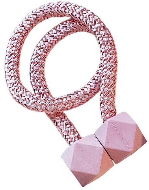 민스리빙 큐브 자석 커튼 타이백 44cm, 핑크, 4개