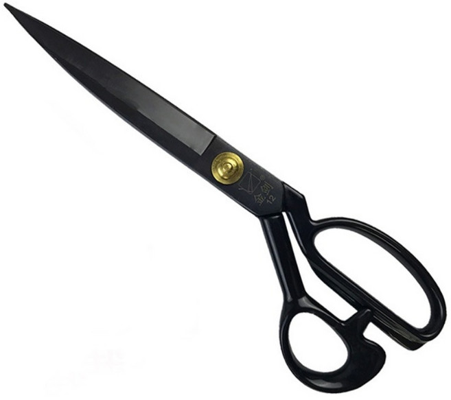 미니플 프리미엄 스테인리스 다용도 재단 가위, 블랙, 1개, 11인치(28.4cm)