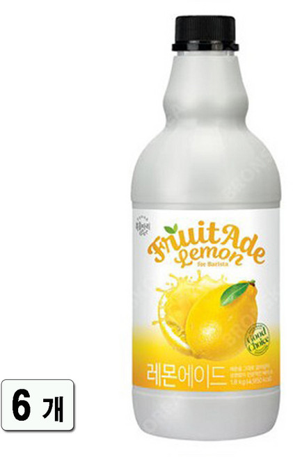 복음자리 레몬 에이드 농축액, 1.8kg, 6개