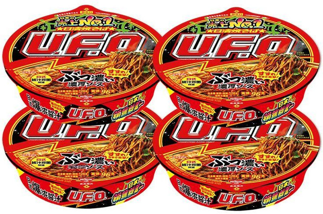 닛신 야끼소바 ufo 12개 컵라면 128g 야미츠키 까르보 오리지널 일본컵라면 빅사이즈, 1박스