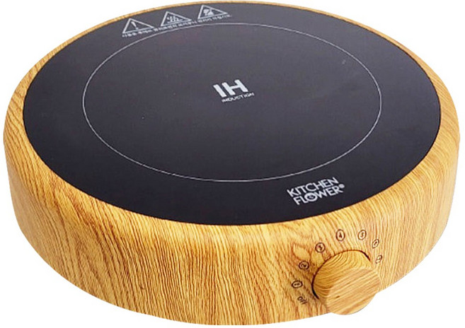 [나눔홈쇼핑 인기상품] 21세기형 IH방식 키친플라워 1구 우드 원형인덕션, 프리스탠딩, nanum_2026