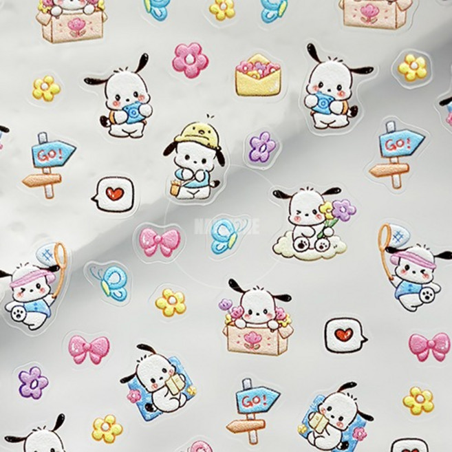 엠보 나들이 포차코 캐릭터네일스티커 TC-275