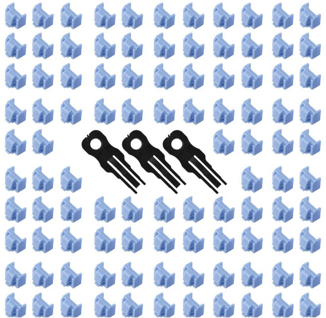 DUNIDEN DUNIDEN 랜 포트락 rj45 잠금장치 알100 키3 LAN3100LBU, 블루, 1개