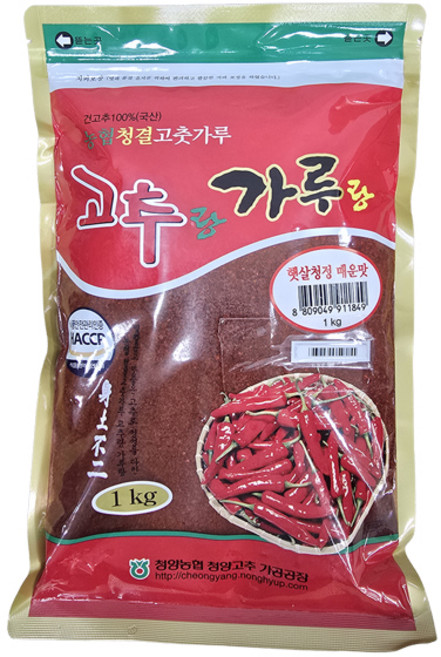 청양농협 고추랑가루랑 햇살청정 매운맛 1kg, 1개