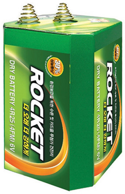 로케트 랜턴용건전지 6V 4R25 4FM-6V 4R25 4FM, 1개, 1개입