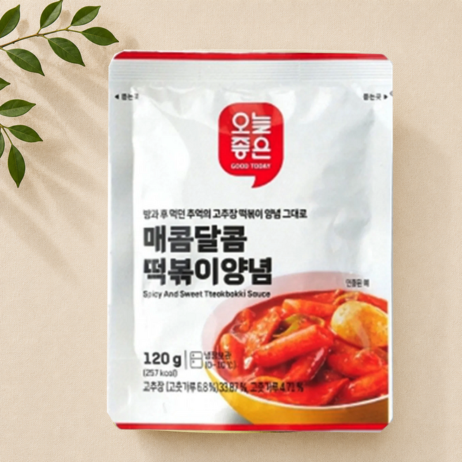 오늘좋은 매콤달콤 떡볶이양념 (120G), 4개, 120g