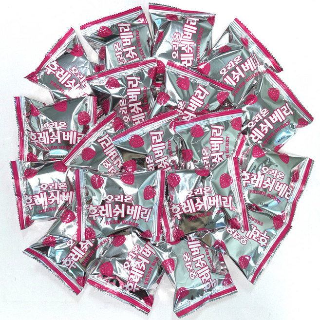 오리온 후레쉬베리 달콤한 딸기맛 유치원간식 개별포장 소분간식, 28g, 25개