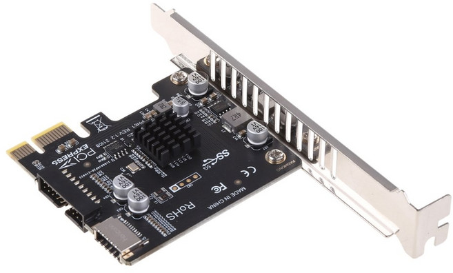 PCI-E to USB 3.0 확장 카드 C타입 전면 패널 마운트 어댑터용 19/20 핀 헤더 5Gpbs E타입 PCIe