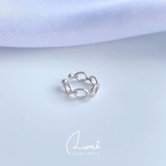 ALUMI 鏤空纏繞銀扣 s925純銀耳骨夾 無耳洞耳環