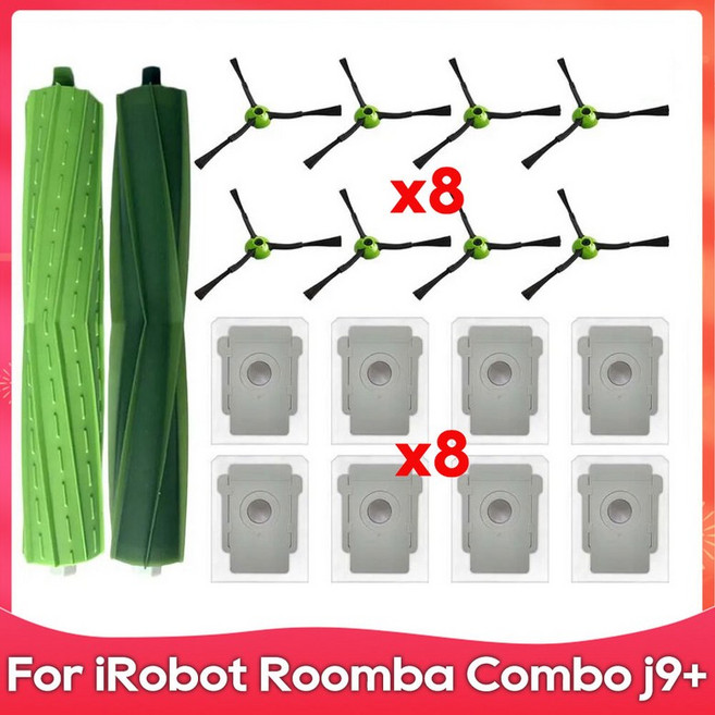iRobot Roomba Combo j7+ j9+ 0 맥스 롤러 사이드 브러시 필터 물 천 먼지주머니 로봇 청소기 액세서리 호, 1개