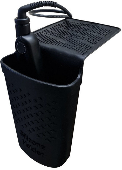 나스카피 다용도 실리콘 고데기 드라이기 거치대, 1개, 블랙