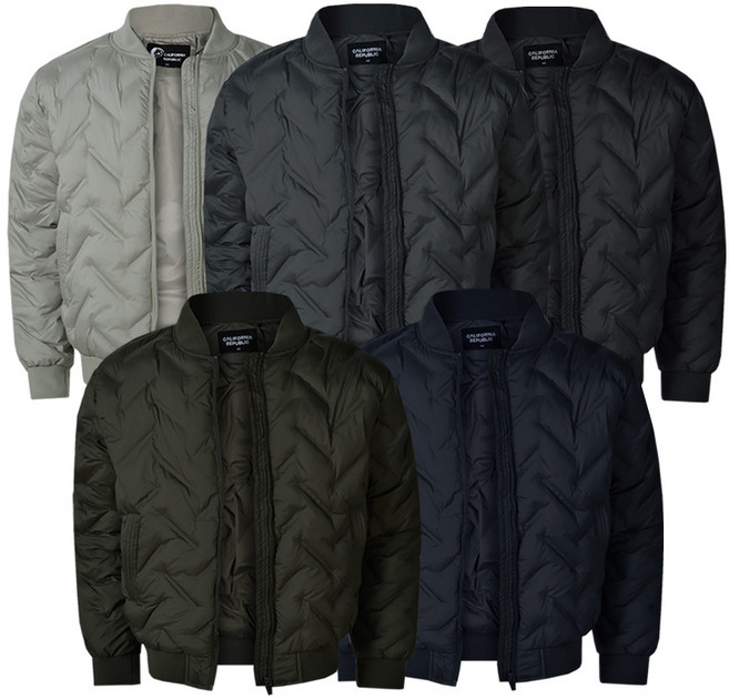 맥스스피드 겨울 남성 웰론 엠보 퀼팅 블루종 경량 항공 패딩 점퍼 잠바 아우터