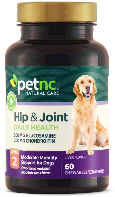 petnc NATURAL CARE 반려동물 천연 케어 골반 & 관절 레벨 간 맛 씹는 캔디 60개, 1개 - 쿠팡