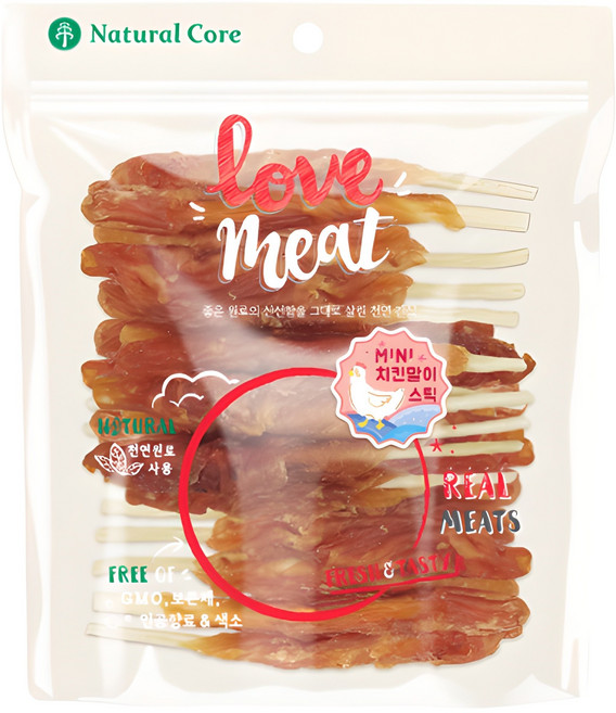 네츄럴코어 강아지 러브미트 미니 스틱 육포, 닭고기, 160g, 1개