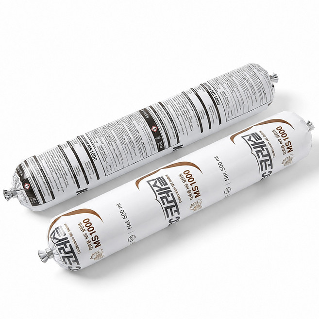 KCC 프리미엄 변성실리콘 MS1000 건물 외벽 창호 창틀 누수 균열 보수제, 소세지 500ml, 회색