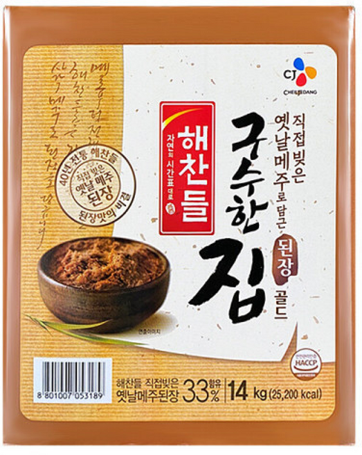 해찬들 구수한 집된장, 1개, 14kg