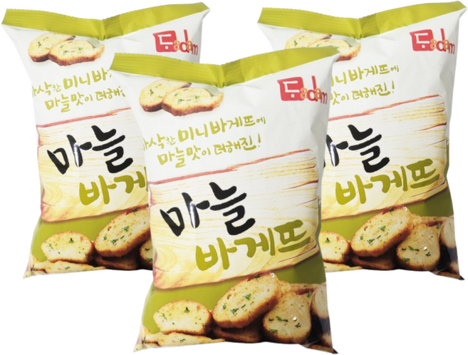다담 마늘바게뜨 과자, 3개, 90g