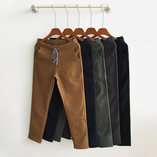 [벙커] 겨울 기모 남자 스판 밴딩 면바지 슬랙스