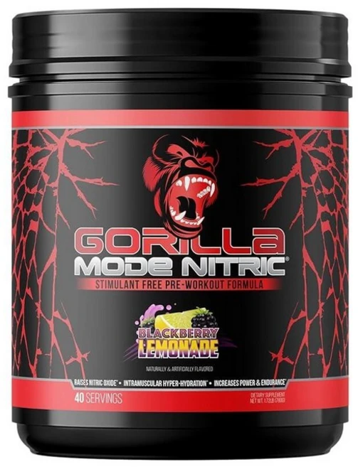 Gorilla Mode Nitric 업그레이드 자극제 프리 운동 전 - 최고의 시음 및 가장 효과적인 자극제 프리 운동 전/대용량 펌프 · 혈관 확장 · 파워 / 780g, 블랙베리 레모네이드, 1개 - 쿠팡