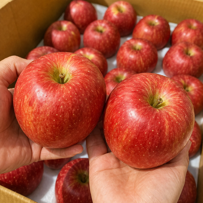 [재구매율1위] 1+1 예천 꿀넣은 초고당도 부사 사과 5KG (총 10키로 발송) 대과, 1박스, 10KG