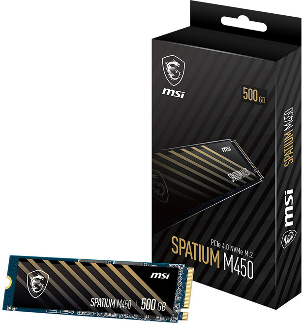 MSI SPATIUM M450 PCIe 4.0 NVMe M.2 500기가 V1, 1개, 500GB