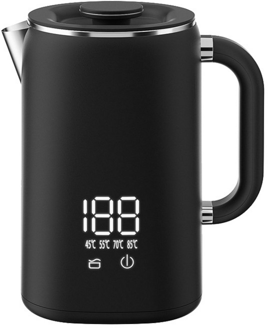 대용량 디지털 디스플레이 지능형 열 절연 전기 주전자 가구 통합 전기 주전자 멀티 기어 온도 제어 주전자, 03 EU, 유럽 ​​규격 - 검정색 디지털 디스플레이 모델