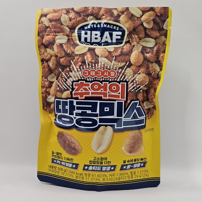 바프 HBAF 추억의 땅콩 믹스, 300g, 11개