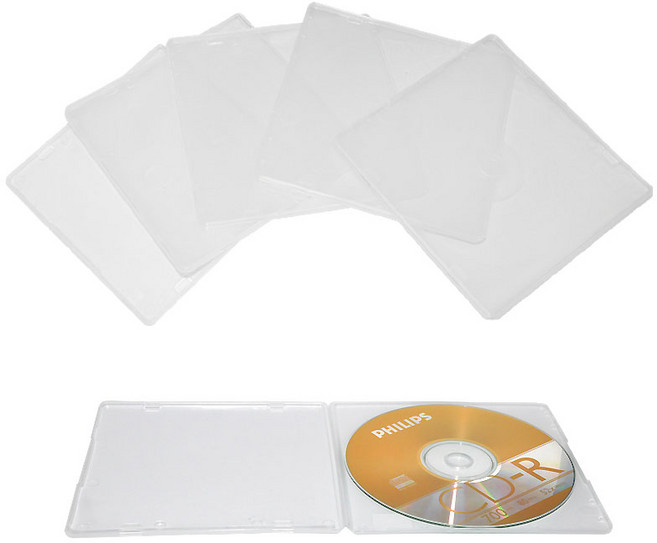 국내제조 연질케이스 칼라 투명 CD케이스 50장, 50개
