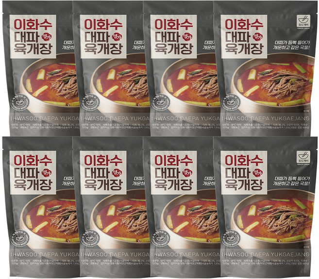 이화수 대파 육개장 깊고 개운한 국물, 8개, 520g