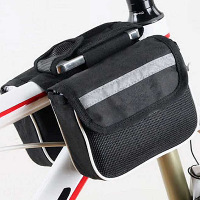 멀티수납 전기자전거 가방 킥보드 수납가방 핸드폰보관, 블랙, 1개