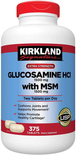 커클랜드시그니춰 글루코사민 HCI 1500mg MSM 타블렛, 1개, 375정
